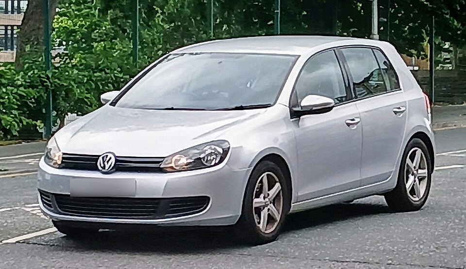 Illustrative photograph of a Volkswagen Golf Mk6 automobile, not evidence about emissions